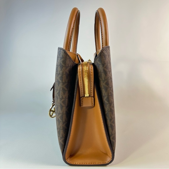 NWT Michael Kors Brown Small Ruthie Satchel & Jet Set Small Coin Purse - Picture 7 of 11